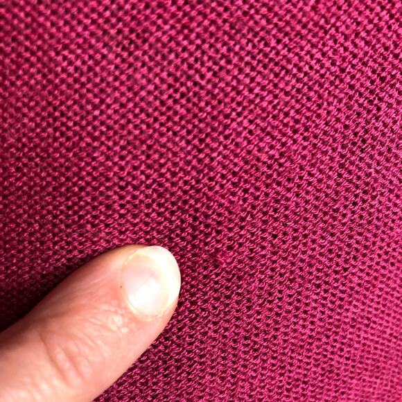 Tracy Reese New York dark pink black ruffle trim belted cardigan size Small - Picture 12 of 16